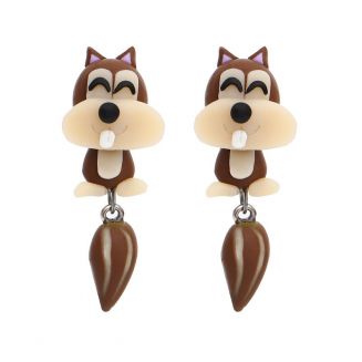Fako Bijoux® - Oorbellen - Eekhoorn - Bruin