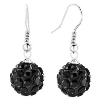 Fako Bijoux® - Oorbellen - Disco Dots - Hanger - Zwart