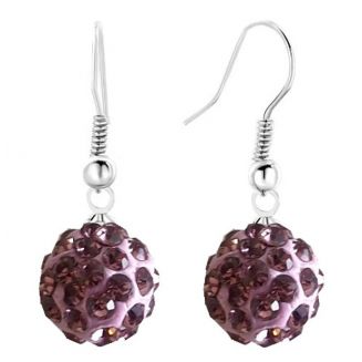 Fako Bijoux® - Oorbellen - Disco Dots - Hanger - Paars