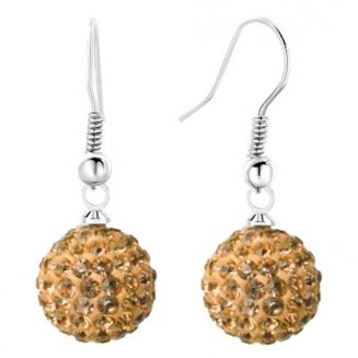 Fako Bijoux® - Oorbellen - Disco Dots - Hanger - Geel