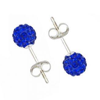 Fako Bijoux® - Oorbellen - Disco Dots - Steker - Mini - Donkerblauw