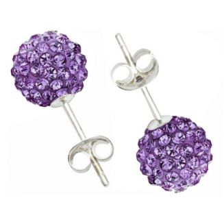 Fako Bijoux® - Oorbellen - Disco Dots - Steker - Paars