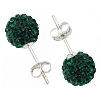 Fako Bijoux® - Oorbellen - Disco Dots - Steker - Donkergroen