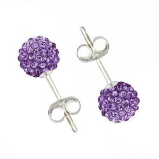 Fako Bijoux® - Oorbellen - Disco Dots - Steker - Mini - Paars