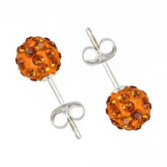 Fako Bijoux® - Oorbellen - Disco Dots - Steker - Mini - Oranje