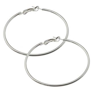 Fako Bijoux® - Oorbellen - Oorringen - 60mm - Zilverkleurig