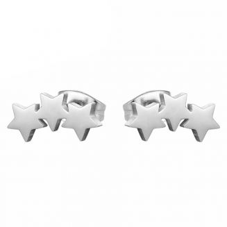 Fako Bijoux® - Oorbellen - Steker - RVS - Stainless Steel - Sterretjes