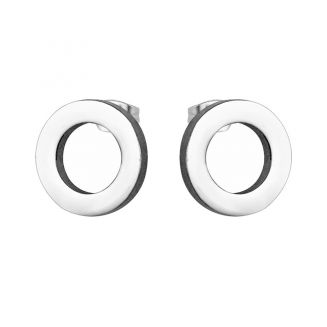 Fako Bijoux® - Oorbellen - Steker - RVS - Stainless Steel - Open Cirkel