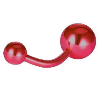 Fako Bijoux® - Navelpiercing - Titanium - Rood
