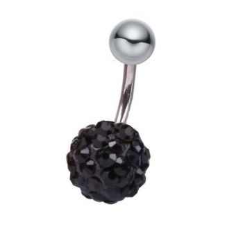 Fako Bijoux® - Navelpiercing - Disco Dots - Zwart