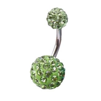 Fako Bijoux® - Navelpiercing - Disco Dots Duo - Groen