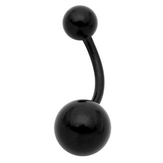Fako Bijoux® - Navelpiercing - Classic - Zwart