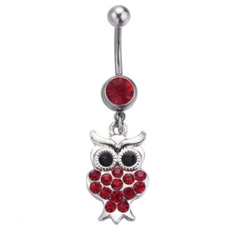 Fako Bijoux® - Navelpiercing - Uiltje - Rood