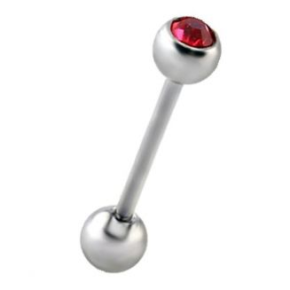 Fako Bijoux® - Tongpiercing - Kristal - Rood