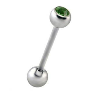 Fako Bijoux® - Tongpiercing - Kristal - Groen
