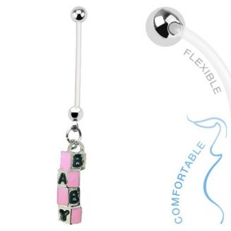Fako Bijoux® - Zwangerschapspiercing - Blokken Baby