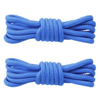 Fako Fashion® - Schoenveters - Rond - Gevlochten -  5mm - 100cm - 1 Paar - 2 Stuks - Blauw