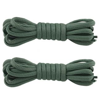 Fako Fashion® - Schoenveters - Ovaal - Soft -  6mm - 100cm - 1 Paar - 2 Stuks - Army Groen