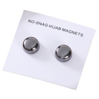 Fako Bijoux® - 2x Magnetische Broche - Hoofddoek Magneet - Sjaal - Hijab - Abaya - 12mm - 2 Stuks - Zwart