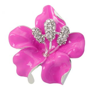 Fako Bijoux® - Broche - Orchidee - 47x50mm - Roze