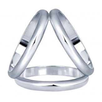 Fako Bijoux® - Sjaalklem - Trio Classic - 23x23mm - Zilverkleurig
