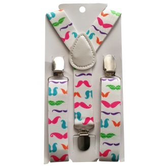 Fako Fashion® - Kinder Bretels - Print - Snorren - 65cm - Multicolour