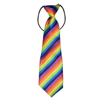 Fako Fashion® - Kinderstropdas - Print - Elastiek - Regenboog