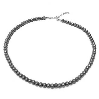 Fako Bijoux® - Parelketting - 6mm - Mini - Grijs