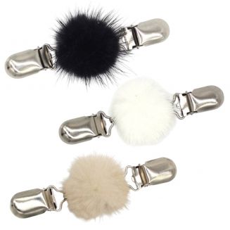 Fako Bijoux® - Vestsluiting - Vestclip - Set 3 Stuks - Bontje