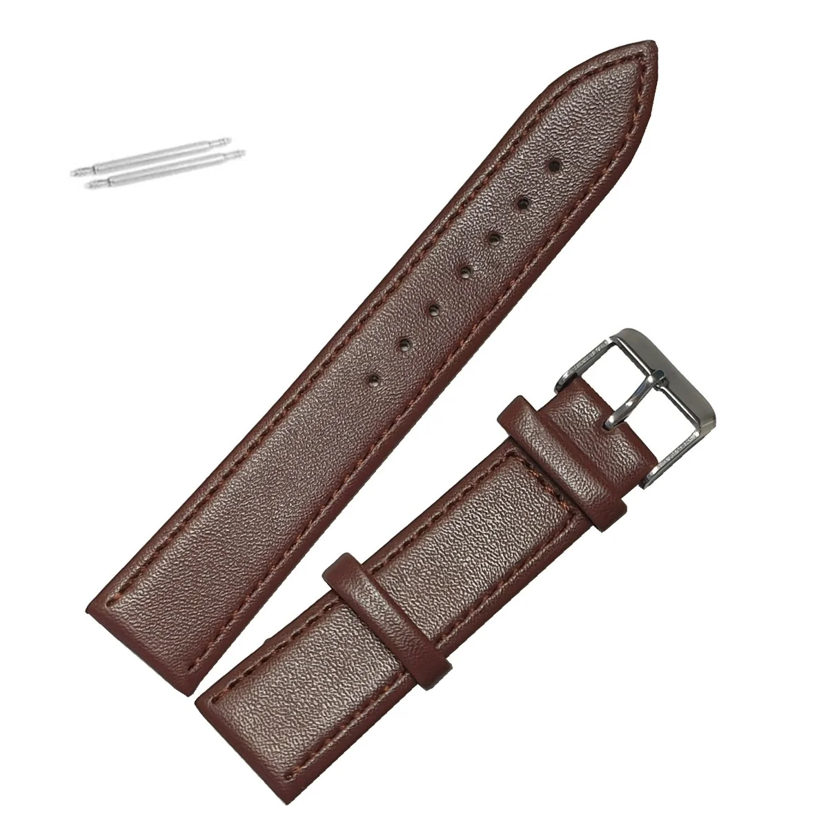 Fako - Horlogebandje - Echt Leer - Soft - 20mm - Bruin