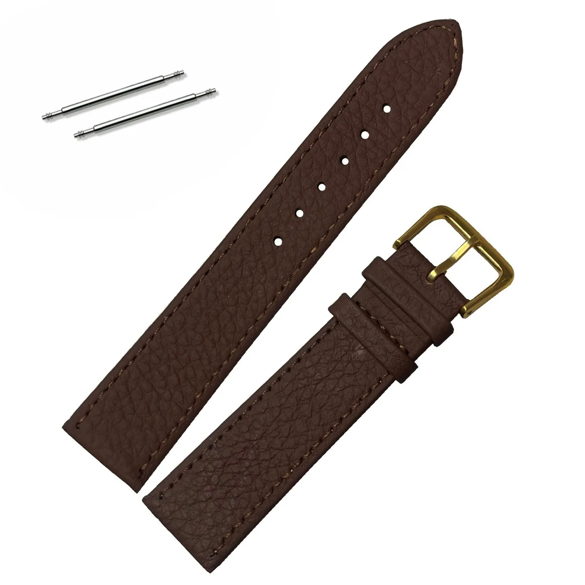Fako - Horlogebandje - Echt Leer - Ultra Thin - 20mm - Bruin