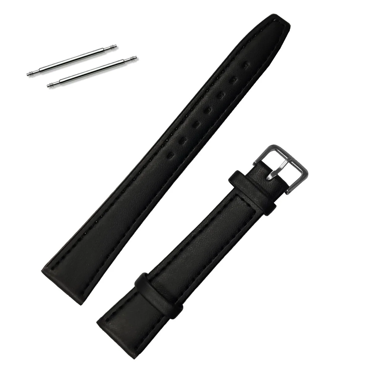 Fako - Horlogebandje - Echt Leer - Small - 20mm - Zwart
