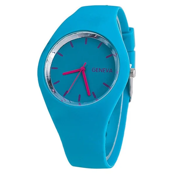 Fako - Horloge - Geneva - Siliconen Ultra - Lichtblauw