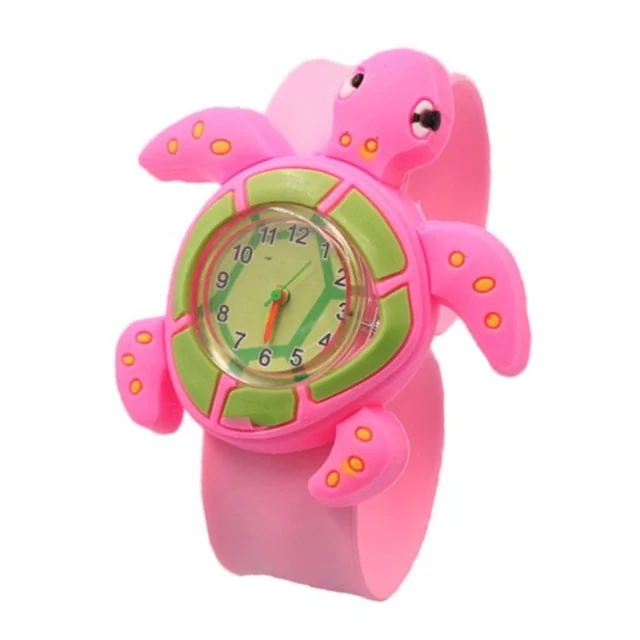 Fako - Kinderhorloge - Slap On Mini - Schildpad - Roze
