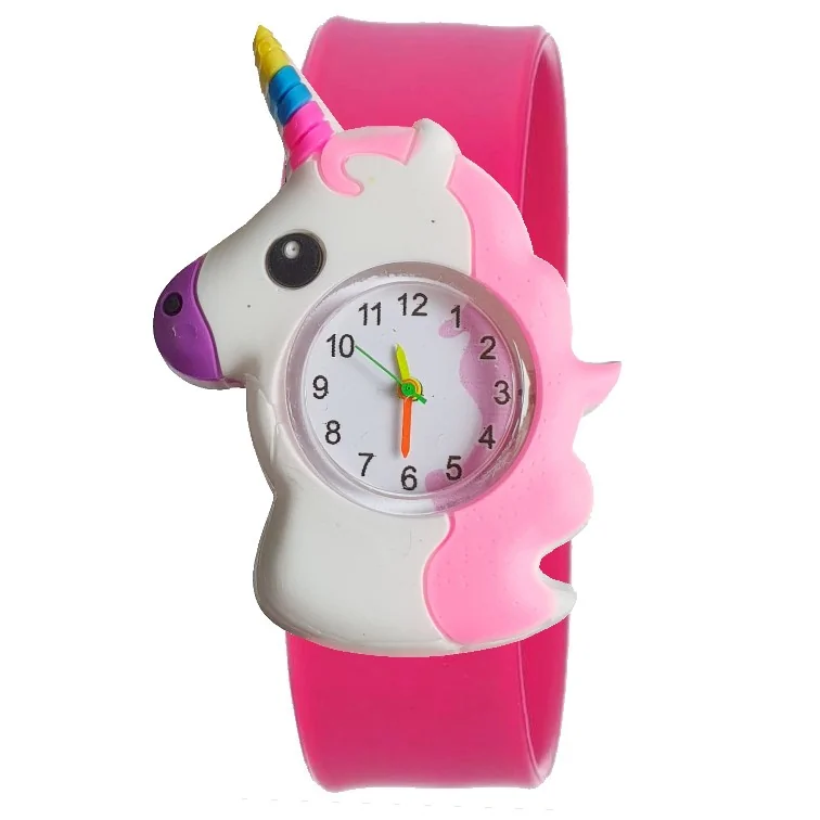 Fako - Kinderhorloge - Slap On Mini - Eenhoorn - Donkerroze