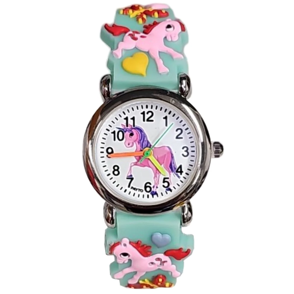 Fako - Kinderhorloge - 3D - Eenhoorn Sunshine – Mintgroen