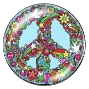 Fako Bijoux - Click Button - Glas - Peace - Multi