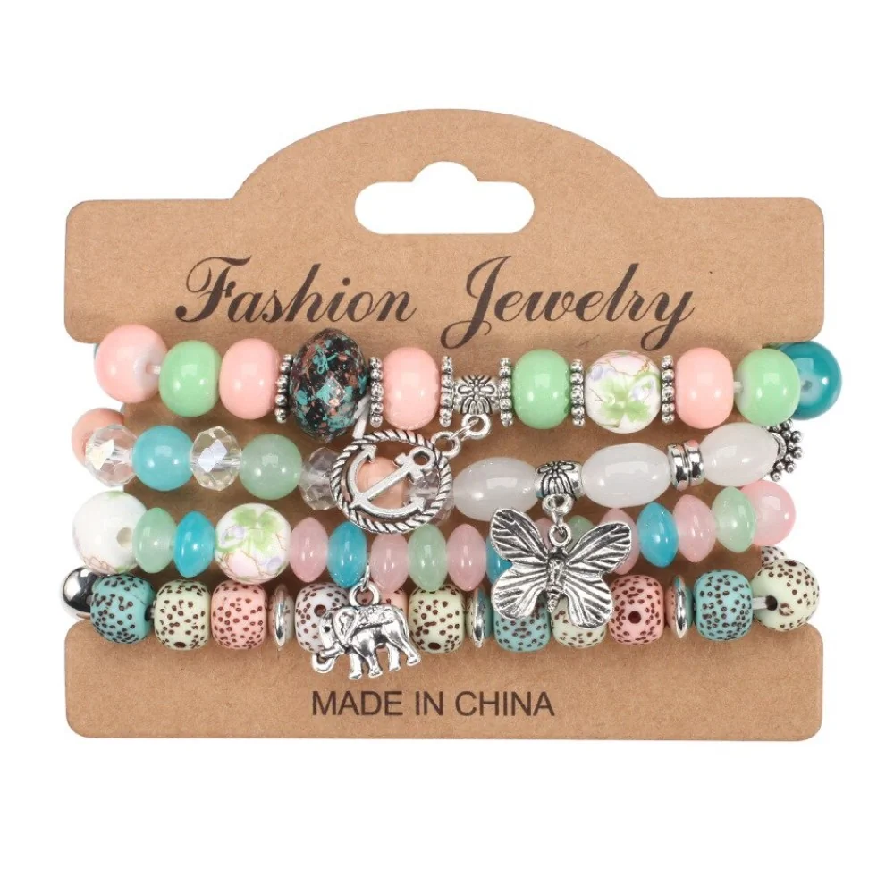 Fako Bijoux - Armband Set - Boho - Bedels - Pastel