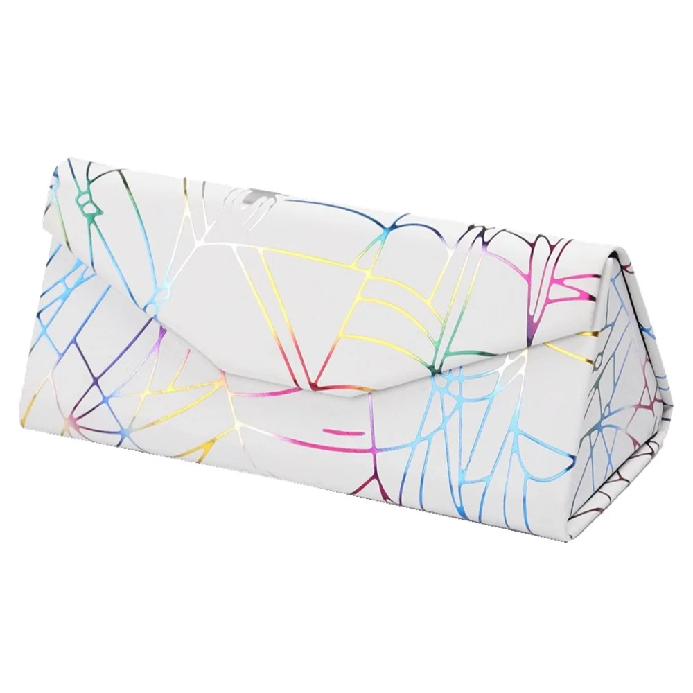Fako Bijoux - Brillenkoker - Opvouwbaar - 16x7x6.5cm - Spider - Wit