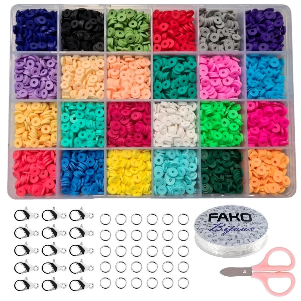 Fako Bijoux - DIY Katsuki Kralen Set - Sieraden Maken Kit - Zelf Sieraden Maken - 6mm - 4800 Stuks