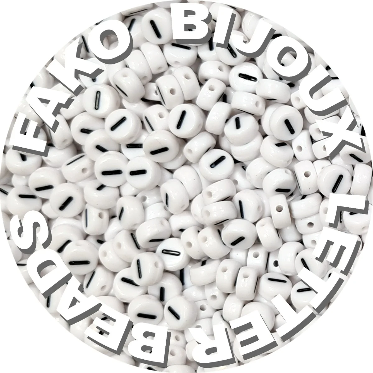 Fako Bijoux - Letterkralen I - Letter Beads - Alfabet Kralen - Klinkers - Sieraden Maken - 250 Stuks - Wit