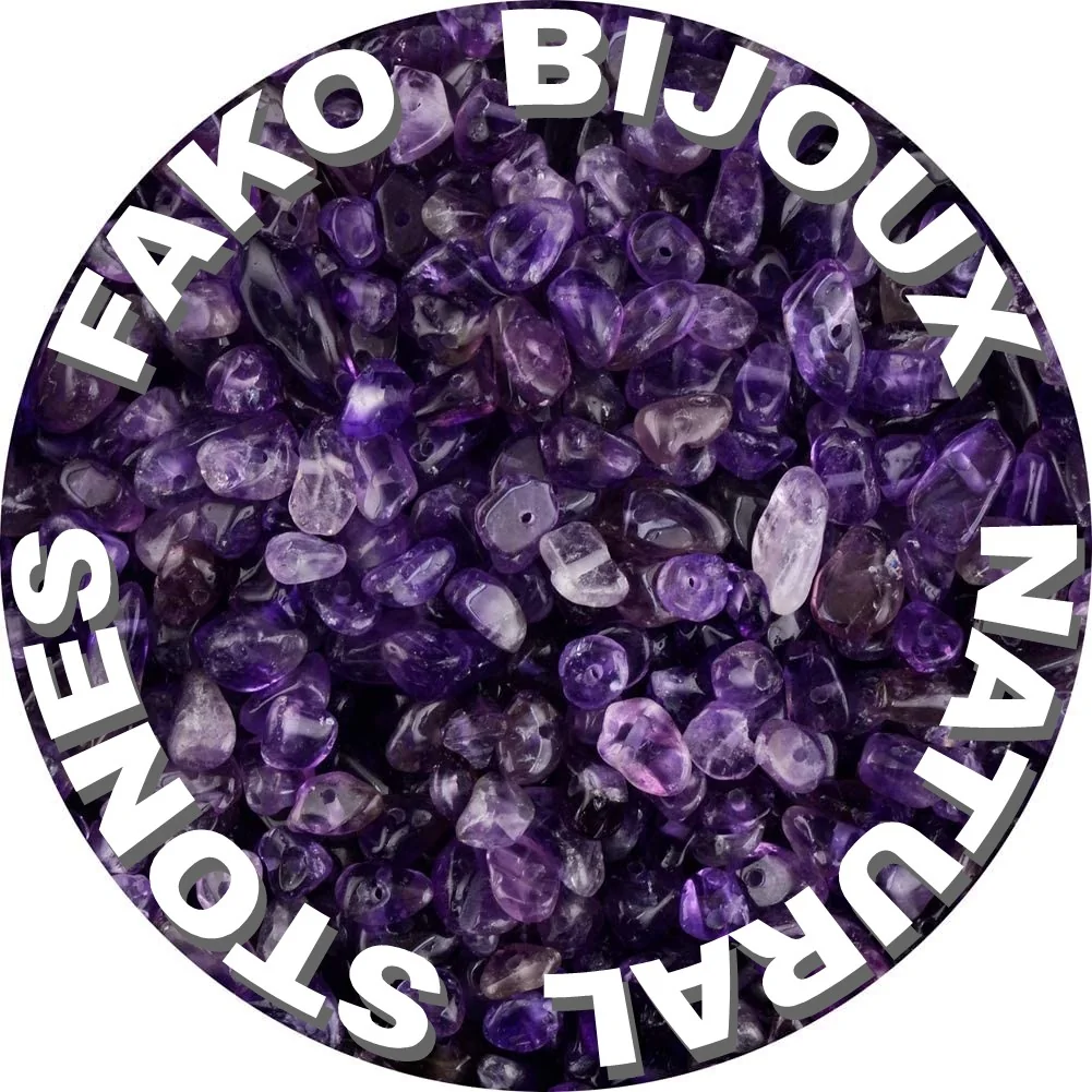 Fako Bijoux - Stukjes Natuursteen - Natuursteen Chips - Stukjes Onregelmatige Natuursteen Split In Doosje - 5-8mm - 60-70 Gram - Amethist