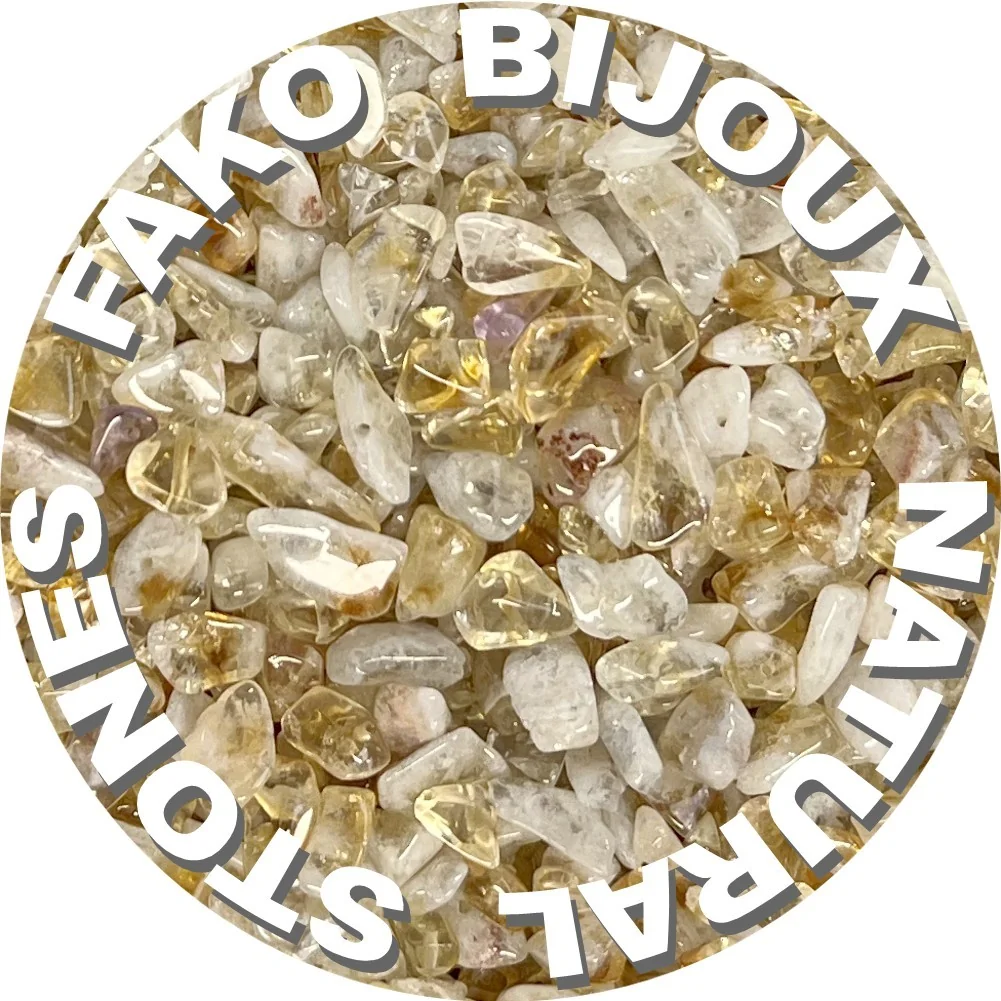 Fako Bijoux - Stukjes Natuursteen - Natuursteen Chips - Stukjes Onregelmatige Natuursteen Split In Doosje - 5-8mm - 60-70 Gram - Gele Agaat