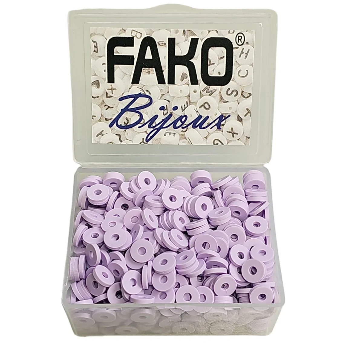 Fako Bijoux - Katsuki Disc Kralen Box - Polymeer Kralen - Surf Kralen - Kleikralen - 6mm - 700 Stuks - Lichtpaars