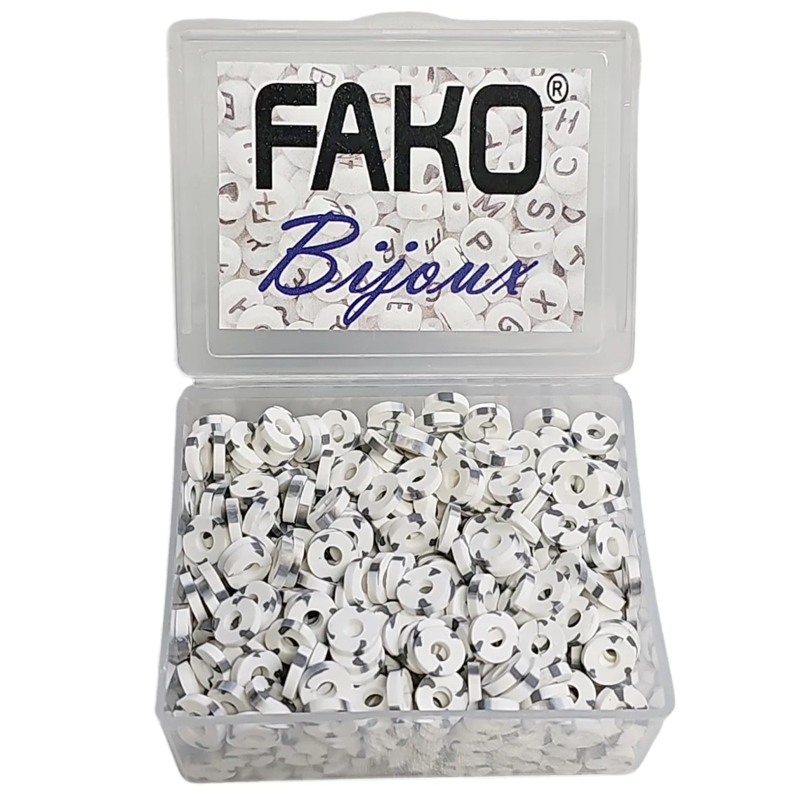 Fako Bijoux - Katsuki Disc Kralen Box - Polymeer Kralen - Surf Kralen - Kleikralen - 6mm - 700 Stuks - Duo Wit