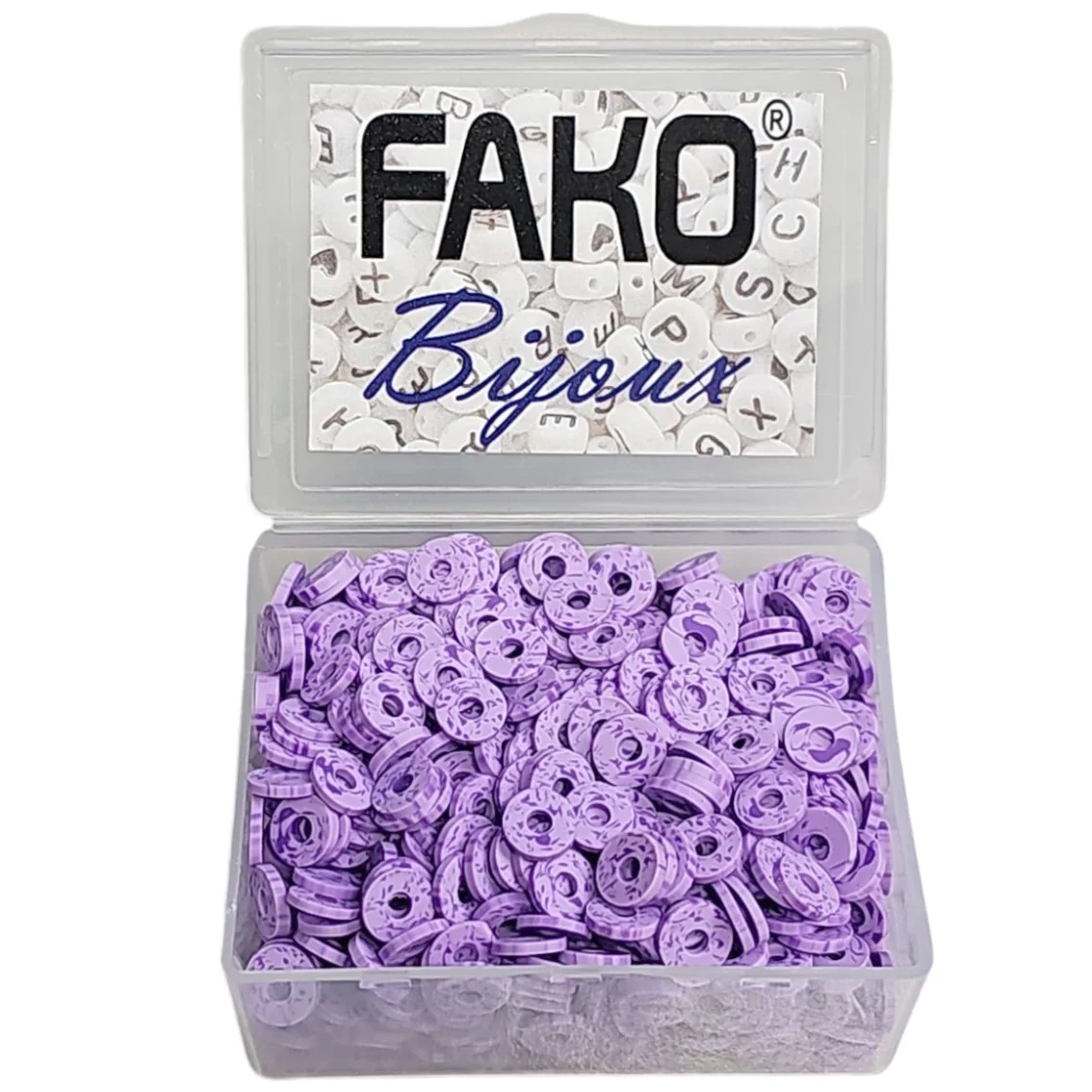 Fako Bijoux - Katsuki Disc Kralen Box - Polymeer Kralen - Surf Kralen - Kleikralen - 6mm - 700 Stuks - Duo Paars