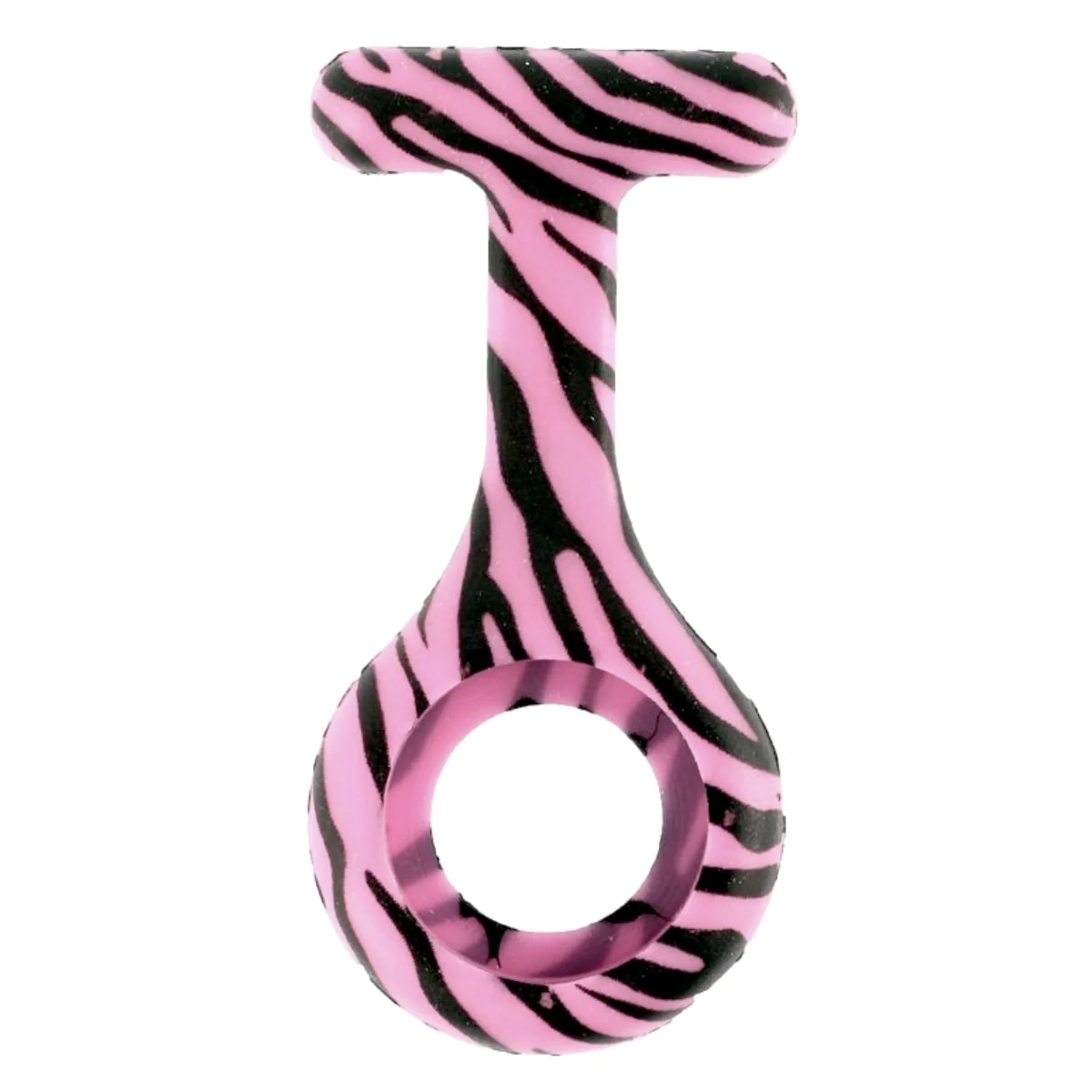 Fako - Verpleegstershorloge - Siliconen Hoesje Print - Zebra Roze