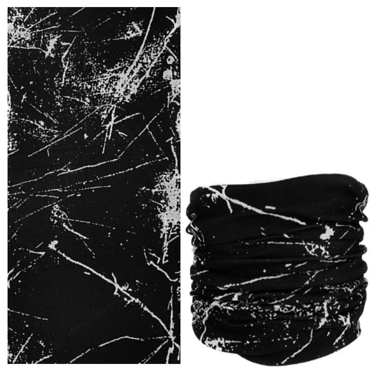 Fako Fashion - Microfiber Faceshield - Bandana - Nekwarmer - Sjaal - Paint Zwart