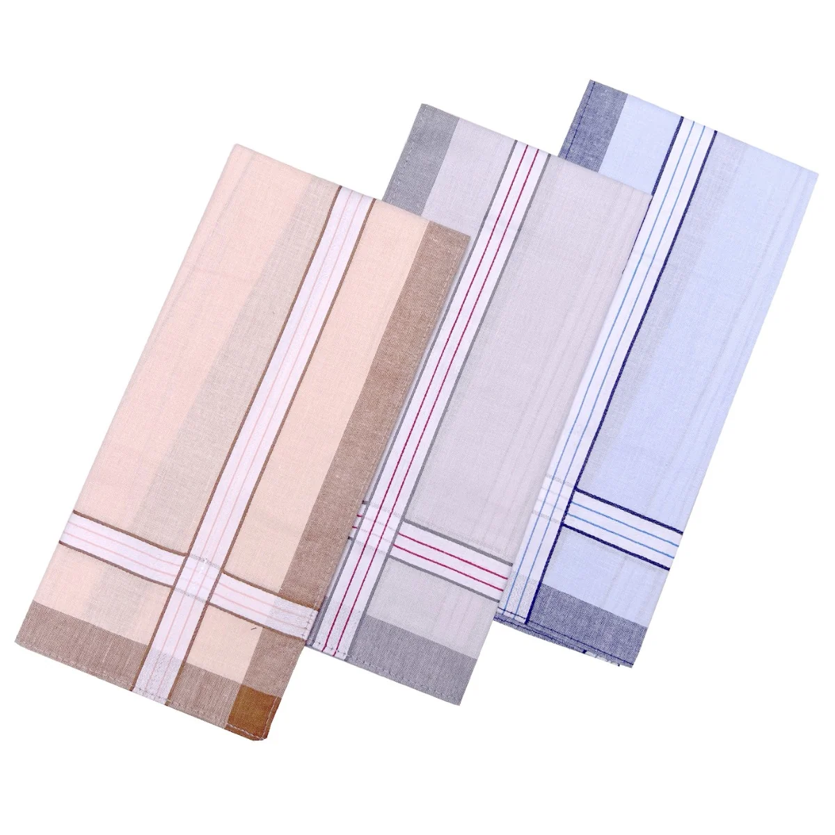 Fako Fashion - Heren Zakdoeken - Zakdoek - 100% Katoen - 40x40cm - Serie 7 - 3 Stuks