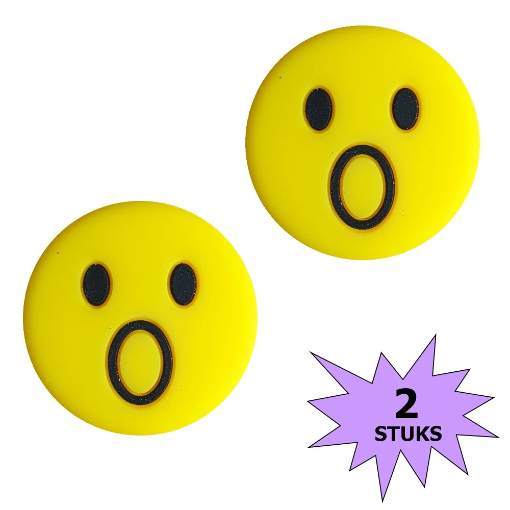 Fako Bijoux - Tennisdemper - Emoji - Verbaasd - 2 Stuks